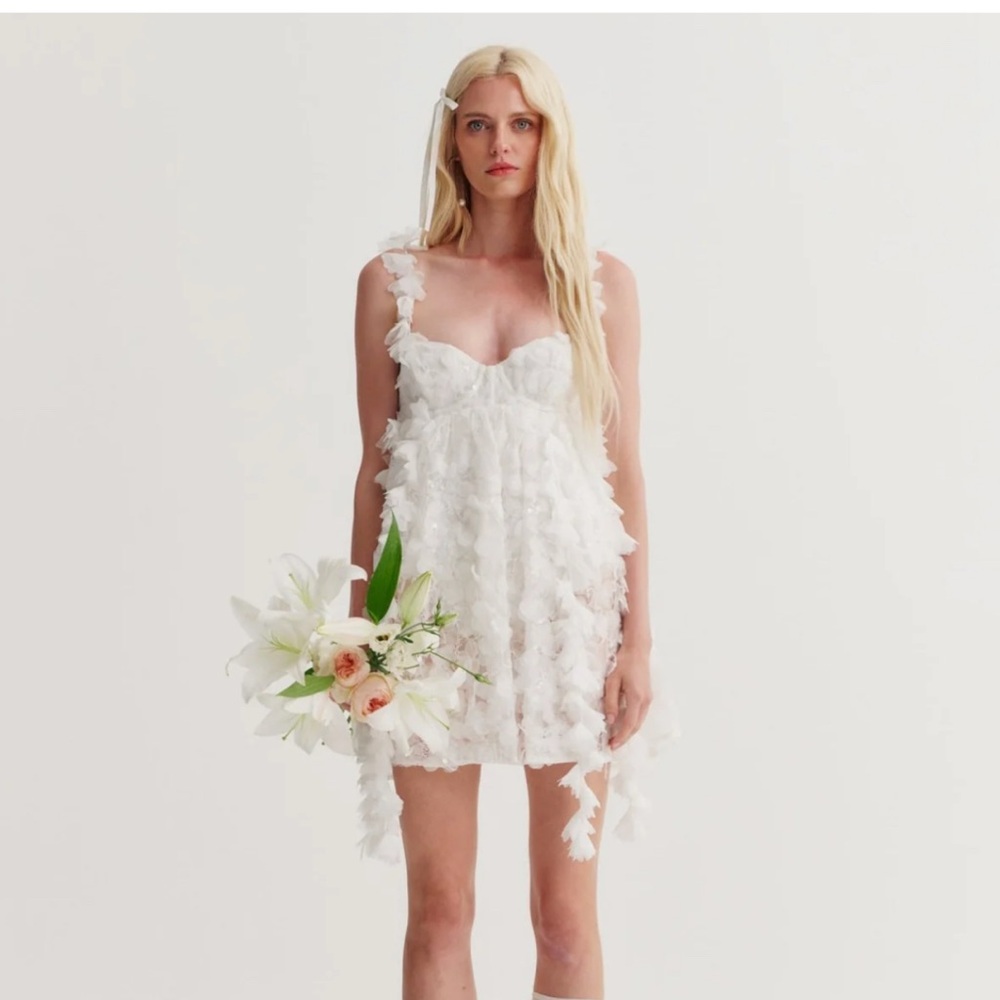 For Love And Lemons Ivory Bellatrix Babydoll Dress